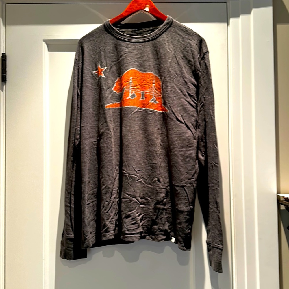 47 Brand long sleeve California Bear and Golden Gate Bridge Cotton Shirt